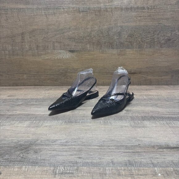 Dolce Vita Pamla Croc Embossed Slingback Flats Women's Size 6.5 - Picture 1 of 6